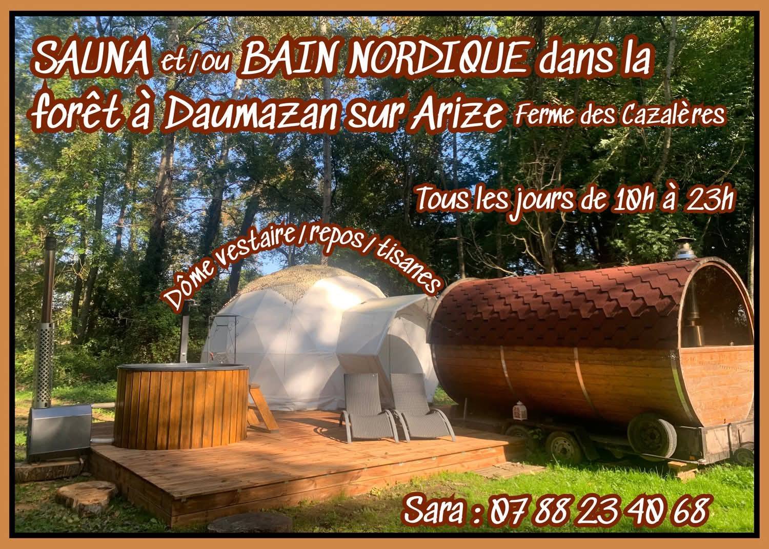 Sauna et bain nordique à Daumazan-sur-Arize, Ferme des Cazalères